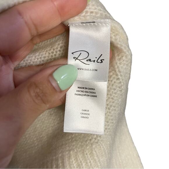 Rails | NWOT! Estelle Cashmere Silk Sweater In Cream Size: Large - Picture 3 of 6